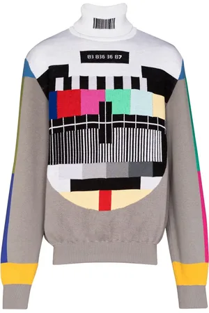 VTMNTS Barcode motif roll-neck jumper