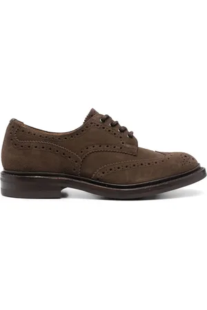 TRICKERS Brogue-detail suede brogues