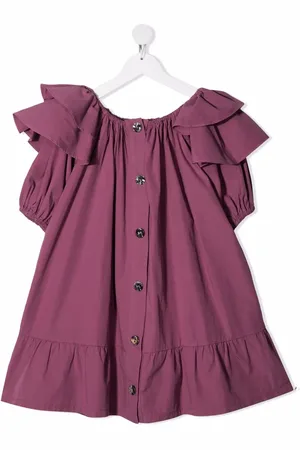 Le pandorine Ruffle short-sleeve dress