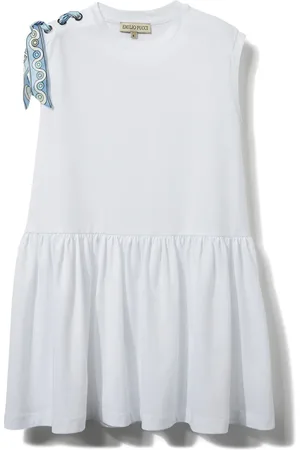PUCCI Junior Scarf-detail sleeveless dress