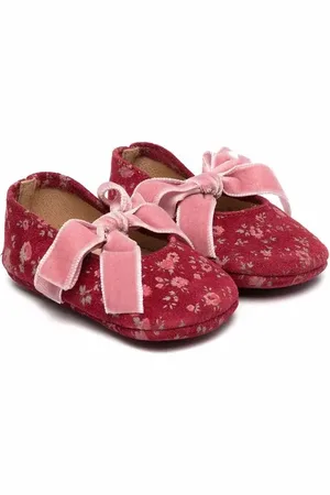 PèPè Floral print bow ballerinas