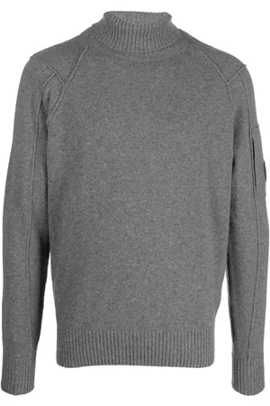 C.P. Company Logo-plaque roll-neck jumper