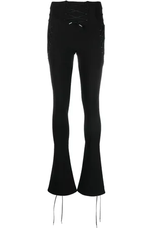 OFF-WHITE Logo-print lace-up leggings