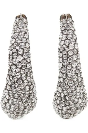 Alexander McQueen Crystal-embellished hoop-earrings