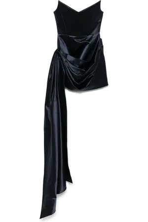 ALEX PERRY Asymmetric corset mini dress