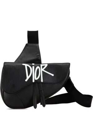 Dior 2020 Shawn Stussy Grained Calfskin Saddle crossbody bag
