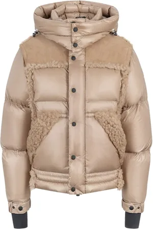 Moncler Shearling-trimmed puffer jacket