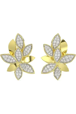 Marchesa Notte 18kt gold Wild Flower diamond earrings