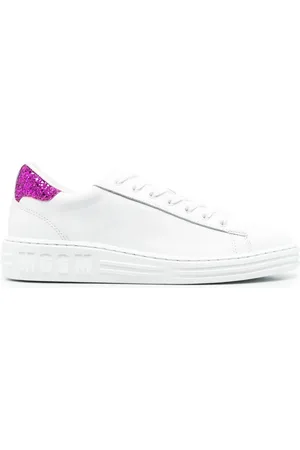 Msgm Contrast heel-counter leather sneakers