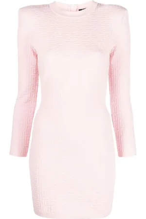 Balmain Monogram knitted mini dress