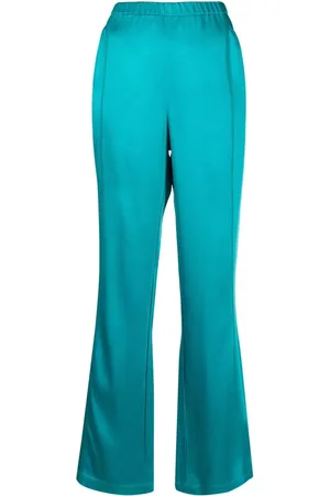 Atlein High-waisted flared satin trousers