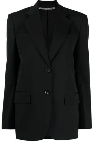 Alexander Wang Logo-embroidered single-breasted blazer