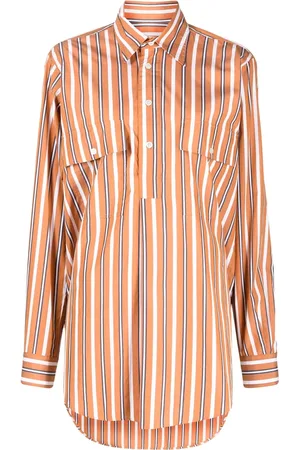 Plan C Stripe-pattern cotton shirt