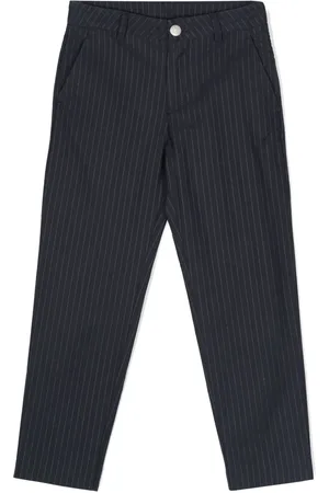 Dondup Pinstriped cotton-blend trousers
