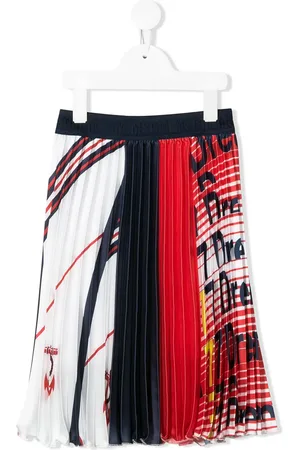 Msgm Pleated satin skirt