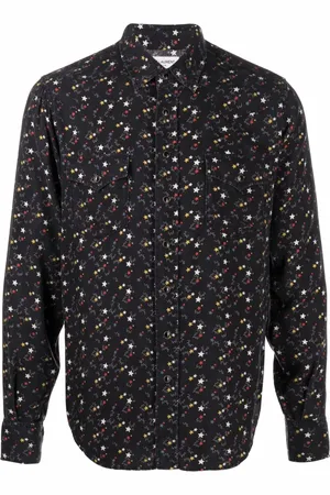 Saint Laurent Star-print press-stud shirt