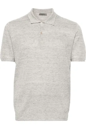 corneliani Speckle-knit polo shirt