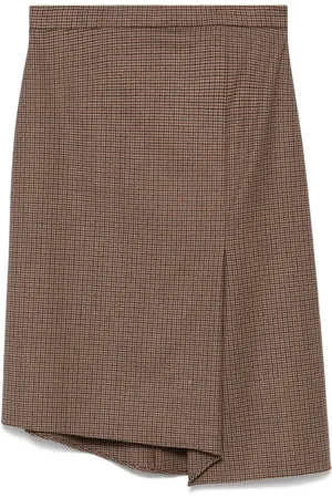 Aspesi Houndstooth-pattern midi skirt