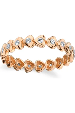 Shay 18kt rose gold diamond Heart Eternity ring