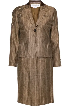 Dior 2000s linen skirt suit