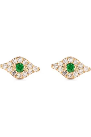 EF Collection 14kt yellow Evil Eye stud earring