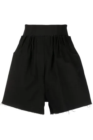 RAF SIMONS High-waisted cotton shorts