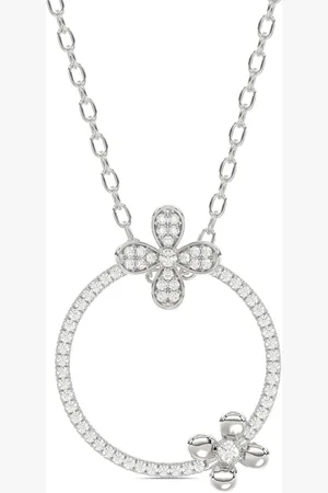 Marchesa Notte 18kt gold floral diamond necklace