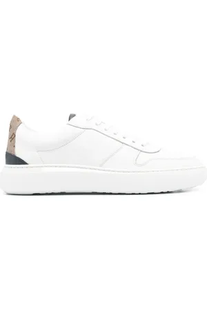 HERNO Monogram-heel leather sneakers