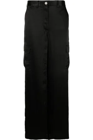 THEORY Satin-finish wide-leg trousers