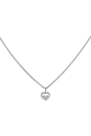 Chopard 2020s white gold Happy Diamonds necklace