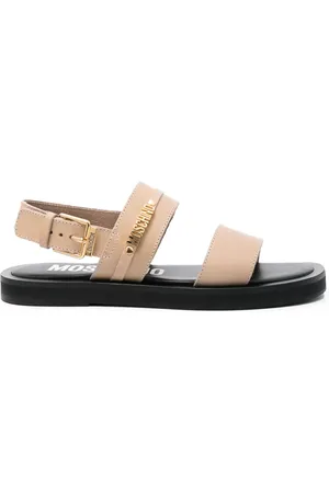 Moschino Logo-lettering leather sandals