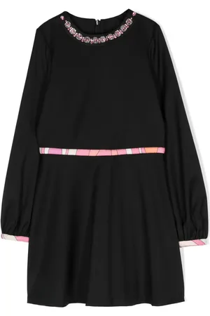 PUCCI Junior Crystal-embellished wool dress