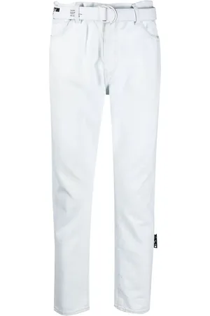 OFF-WHITE Mid-rise straight-leg jeans