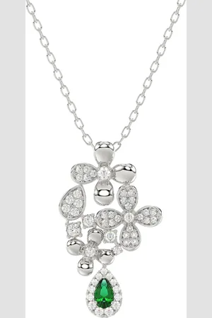 Marchesa Notte 18kt gold floral diamond necklace