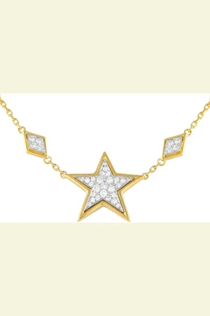 David Webb 18K yellow Star diamond necklace