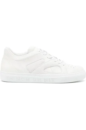Ih Nom Uh Nit Panelled lace-up leather sneakers