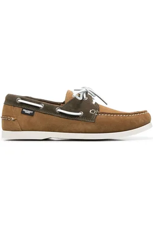 Hackett Two-tone suede boat shoes