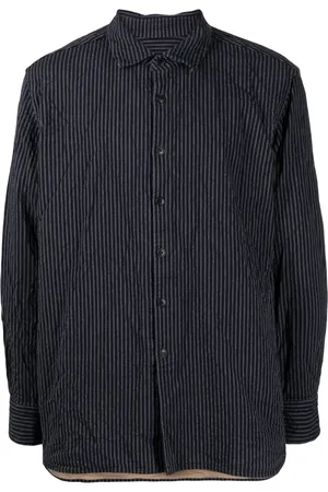 CASEY CASEY Striped long-sleeve cotton shirt