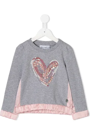 Simonetta Embellished heart sweatshirt