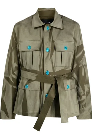 Botter Abstract-print belted jacket
