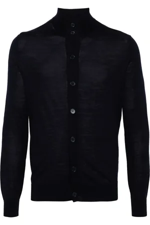 BALLANTYNE Roll-neck wool cardigan