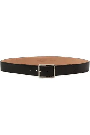 Alexander McQueen Slim-leather buckle belt