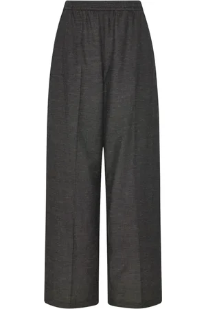 ROSETTA GETTY Elasticated-waist wide-leg trousers
