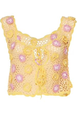 Celia B Floral crochet top