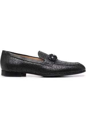 BALDININI Floral-appliqué mocassins