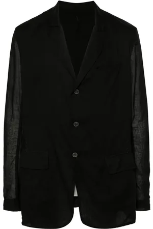 MASNADA Semi-sheer single-breasted blazer