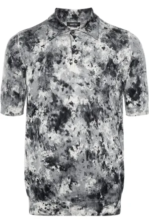 AVANT TOI Abstract-print ribbed polo shirt