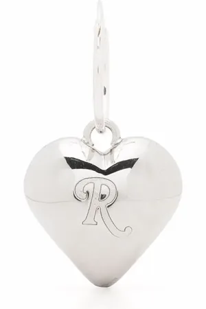 RAF SIMONS Engraved logo heart earring