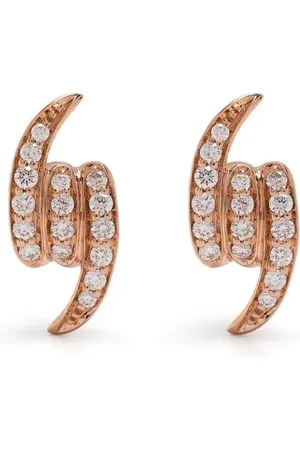 STEPHEN WEBSTER 18kt rose Forget Me Not diamond stud earring