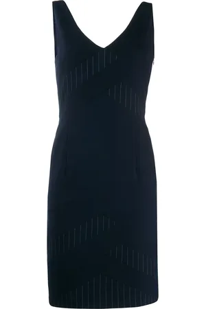 Dior 2000s pinstripe panel dress